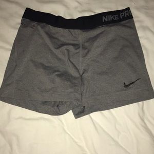 Nike grey spandex shorts